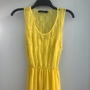 Yellow maxi dress